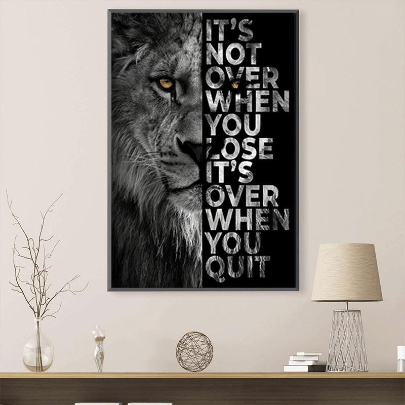 Porcelain art - Lion's quote