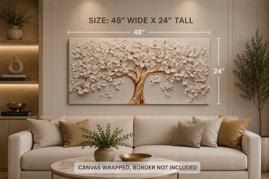 white tree - Canvas wall art
