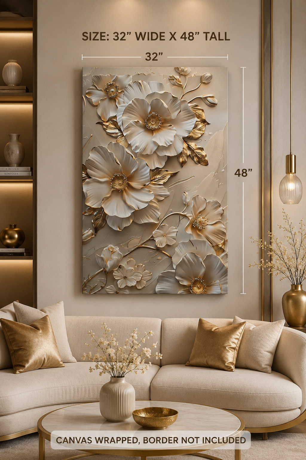 Golden Flower wall Art