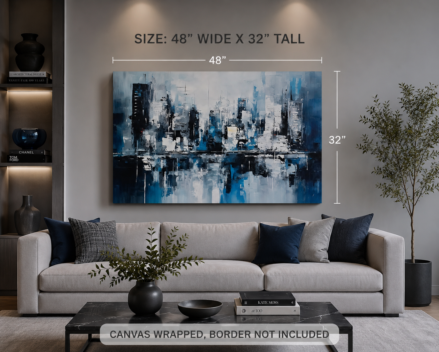 abstract cityscape blues