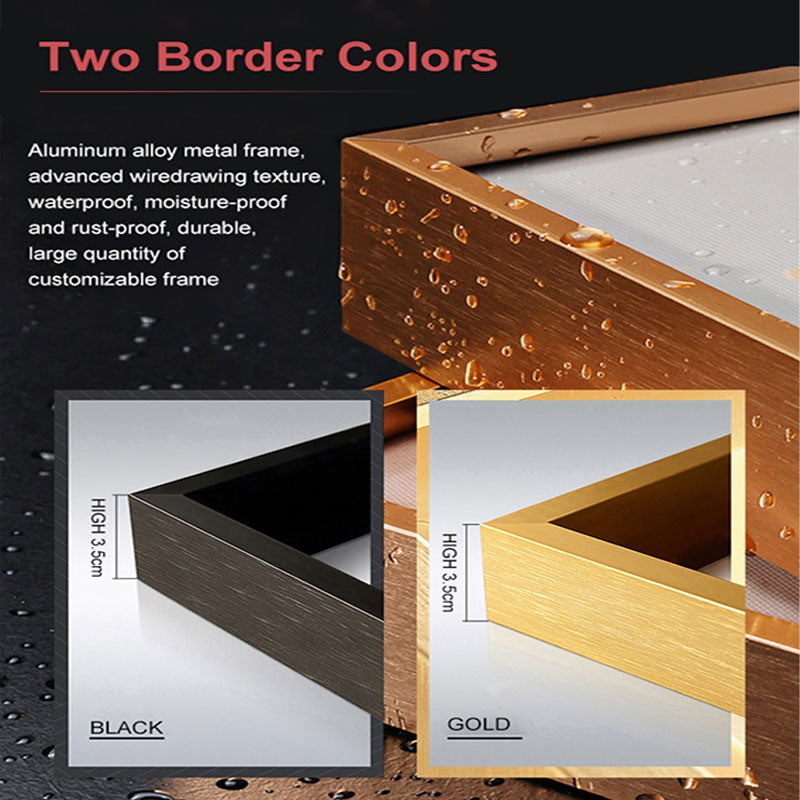 Black and grey mountain LED Art