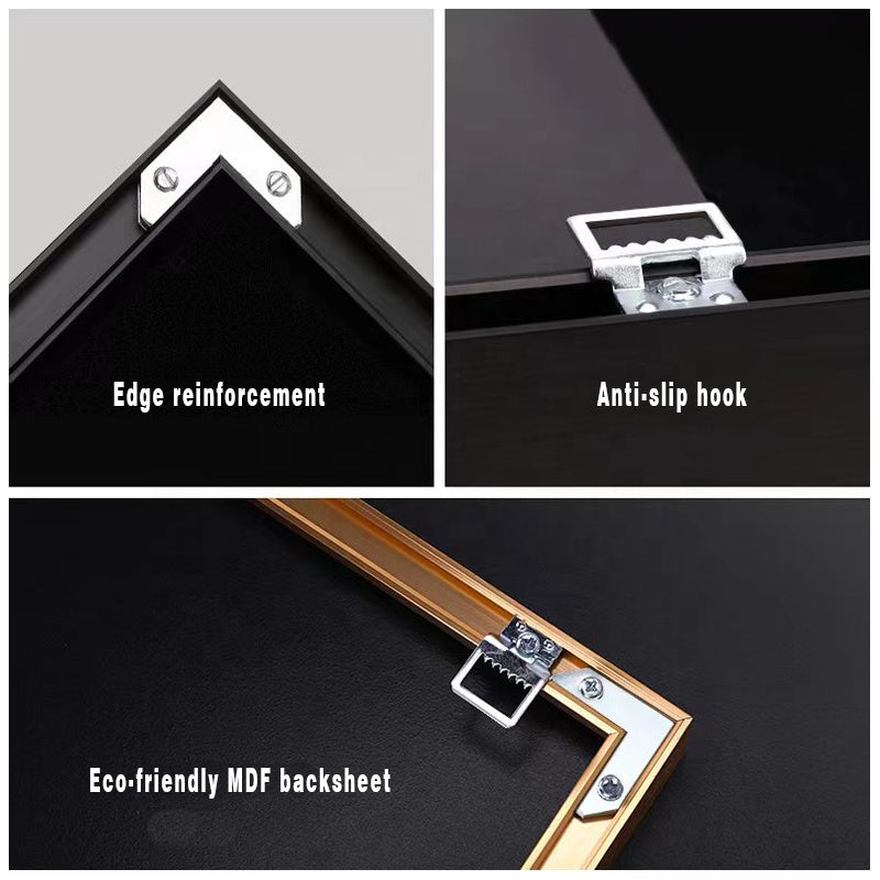 Black and grey mountain LED Art