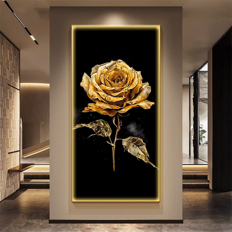Golden Rose LED Art