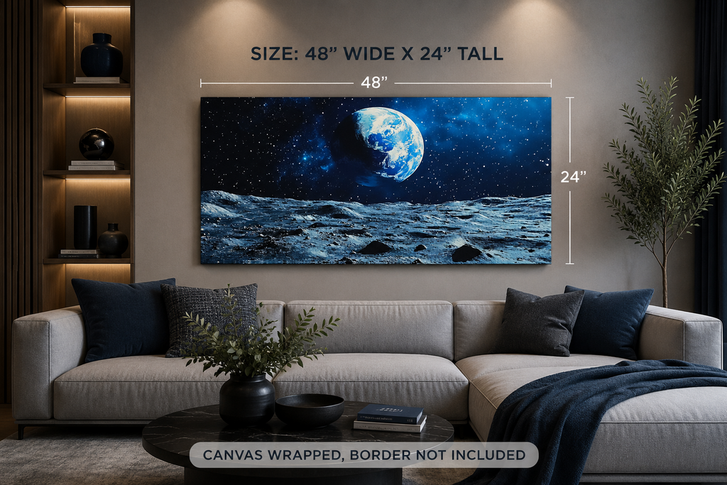 Earth From Space Canvas Art