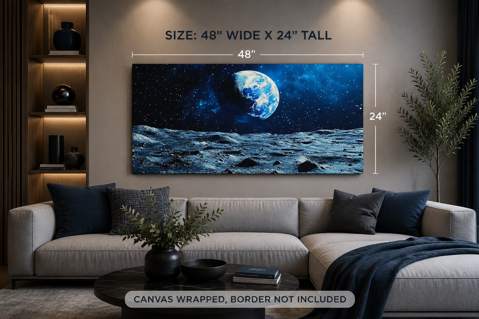 Earth From Space Canvas Art